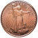 2014 * Copper round United States Copper medal "Saint-Gaudens"
