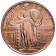 2014 * Copper round United States Copper medal "Standing Liberty"