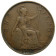 1922 * 1 Penny Great Britain "George V - Seated Britannia" (KM 810) aVF