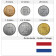 Mixed Years * Series 6 Coins Netherlands "Gulden"