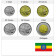 Mixed Years * Series 6 coins Ethiopia