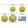 Mixed Years * Series 4 coins Uruguay new design