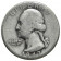 1947 D * Quarter Dollar (25 Cents) Silver United States "Washington Quarter" (KM 164) F