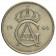 1962-73 * 10 Ore Silver Sweden "Gustaf VI Adolf - Crowned Monogram" (KM 835) VF