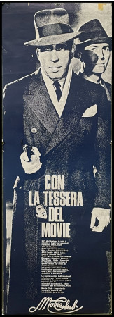 1980ca * Affiche Original "Movie Club - Humphrey Bogart" Italie (B)