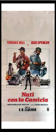 1983* Affiches De Cinéma "Nati con La Camicia - Bud Spencer, Terence Hill" Aventures (C)