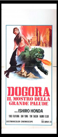 1964 * Affiches De Cinéma "Dogora, II Mostro della Grande Palude - Yoko Fujiyama, Robert Dunham, Yuno Tanzan" Science-Fiction (B)