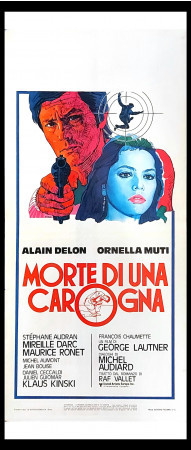 1977 * Affiches De Cinéma "Morte di Una Carogna - Klaus Kinski, Alain Delon, Ornella Muti" Policier (B+)