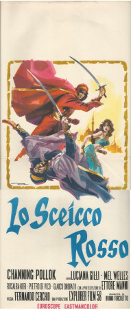 1962 * Affiches De Cinéma "Lo Sceicco Rosso - Fernando Cerchio" Aventure (B+)