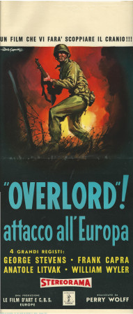 1961 * Affiches De Cinéma "Overlord! Attacco all''Europa - Frank Capra" Guerre (B)