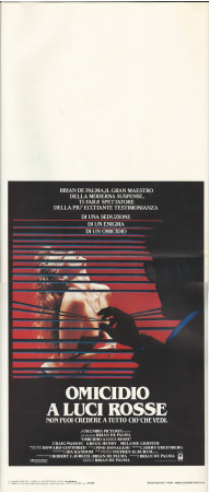 1985 * Affiches De Cinéma "Omicidio a Luci Rosse - Brian De Palma, M Griffith" Thriller (B+)