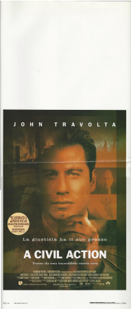 1999 * Affiches De Cinéma "A Civil Action -John Travolta" Thriller (B+)