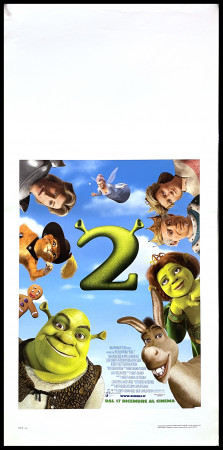 2004 * Affiches De Cinéma "Shrek 2 - Mike Myers, Eddie Murphy, Cameron Diaz, Antonio Banderas" Animation (B+)