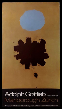 1972 * Affiche Art Original "Adolph Gottlieb - Marlborough Galerie, Zurich" Suisse (B+)