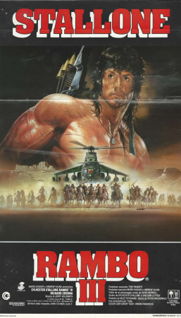 1988 * Affiches De Cinéma "Rambo III - Sylvester Stallone"