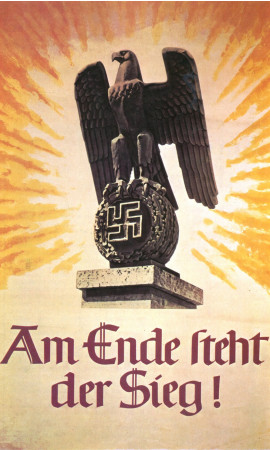 ND (WWII) * Propagande de Guerre Reproduction "Germania - Alla Fine La Vittoria!" dans Passepartout