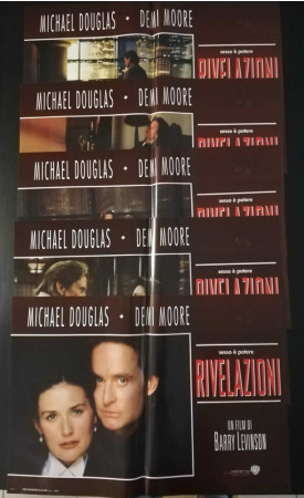 1994 * Set 5 Affiches De Cinéma "Rivelazioni - Sesso è Potere - Demi Moore, Michael Douglas" Drame (B)