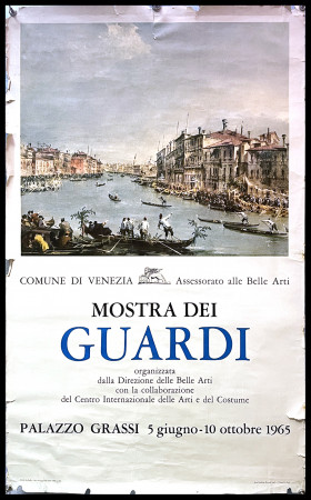 1965 * Affiche Original "Mostra dei GUARDI - Venezia - Palazzo Grassi" Italie (C)