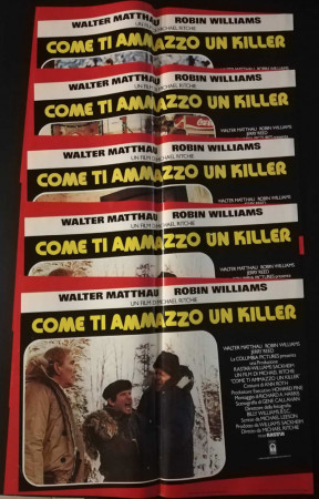 1983 * Set 5 Affiches De Cinéma "Come ti Ammazzo un Killer - Robin Williams, Walter Matthau" Comédie (B)