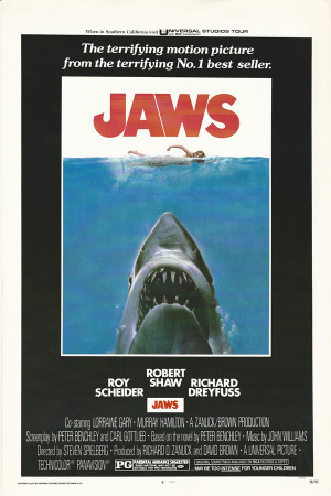 Affiches De Cinéma "Lo Squalo (Jaws) - Steven Spielberg" Reproduction Fantastique