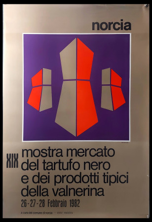 1982 * Affiche Original "POLITO - NORCIA, XIX Mostra Mercato, Tartufo Nero, Prodotti Valnerina" Italie (B)