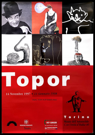 1997 * Affiche Art Original "Roland TOPOR - Torino Museo dell'Automobile" Italie (B+)