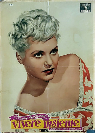 1952 * Affiches De Cinéma "Vivere Insieme - Judy Holliday, Aldo Ray, Madge Kennedy" Comédie (B-)