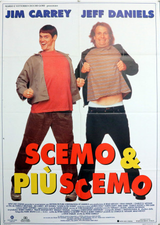 1995 * Affiche 2F De Cinéma "Scemo & Più Scemo - Jim Carrey, Jeff Daniels" Comique (B+)
