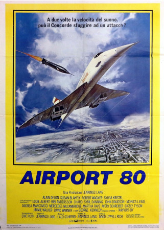 1979 * Affiche 2F De Cinéma "Airport 80 - Eddie Albert, Alain Delon" Aventure (B+)