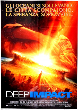 1998 * Affiche 2F De Cinéma "Deep Impact - Robert Duvall, Morgan Freeman" Fantastique (B+)