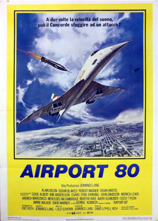 1979 * Affiche 2F De Cinéma "Airport 80 - Eddie Albert, Alain Delon" Aventure (B-)