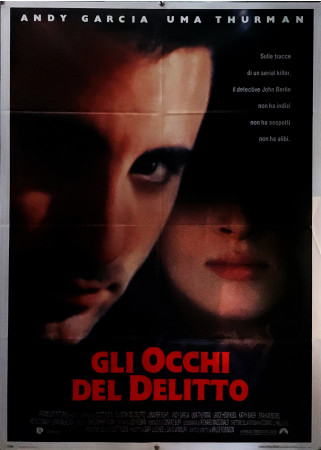 1992 * Affiche 2F De Cinéma "Gli Occhi del Delitto - Andy Garcia, Uma Thurman, John Malkovich" Thriller (B+)