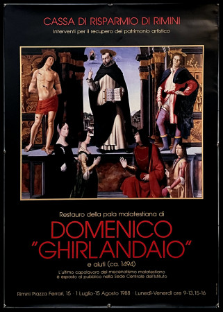 1988 * Affiche Art Original "DOMENICO GHIRLANDAIO - Restauro della Pala Malatestiana – Rimini" Italie (B+)