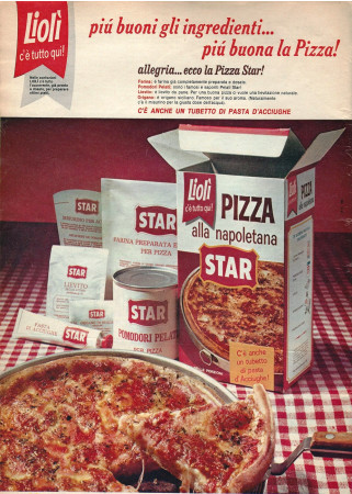 Anni '70 * Publicité Original "Star Liolì C'è Tutto Qui, Pizza alla Napoletana" dans Passepartout