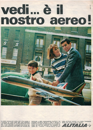 Anni '60 * Publicité Original "Alitalia Superjet DC8, Vedi... É Il Nostro Aereo!" dans Passepartout