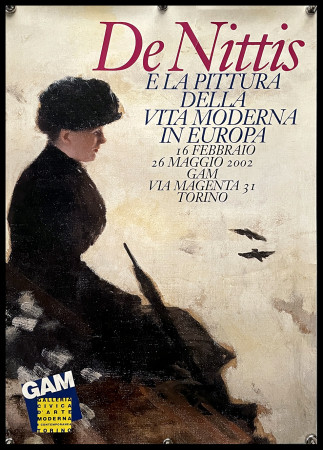 2002 * Affiche Original "De Nittis, Paris Boulevard - La Pittura della Vita Moderna in Europa" Italie (B-)