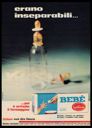 Ans 60 * Publicité Original "Galbani, Bebè Biberon" Italie