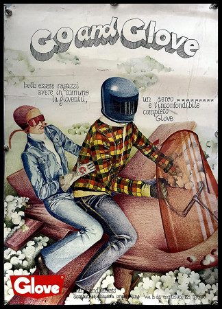 1970ca * Affiche Original "GLOVE - Go and Glove, Jeans and Jackest" Italie (B)