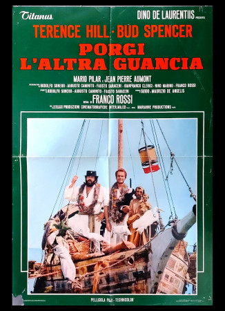 1974 * Affiches De Cinéma "Porgi L' Altra Guancia - Bud Spencer, Terence Hill" Type 1 Comédie (B-)