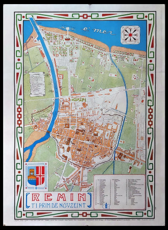 1985 * Affiche Original "Rimini (REMIN) T'i Prim de Novzeint" (A-) Sur Parchemin