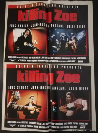 1994 * Set 2 Affiches De Cinéma "Killing Zoe - Jean-Hugues Anglade, Eric Stoltz, Julie Delpy" Thriller (A-)
