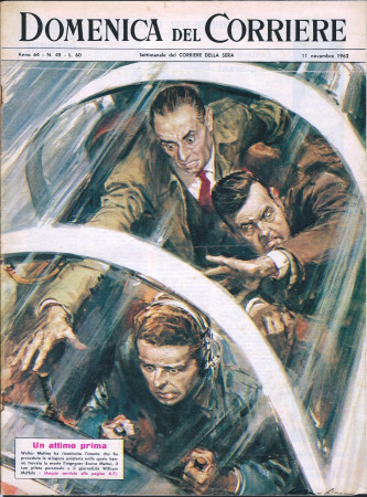 1962 * La Domenica Del Corriere (N°45) "Morte Enrico Mattei - Asino Poliziotto" Magazine Original