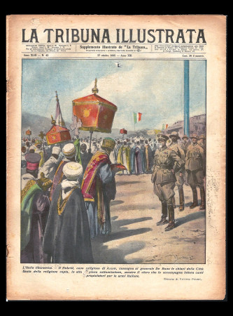 1935 * La Tribuna Illustrata (N°43) "L'Italia Liberatrice" Magazine Original