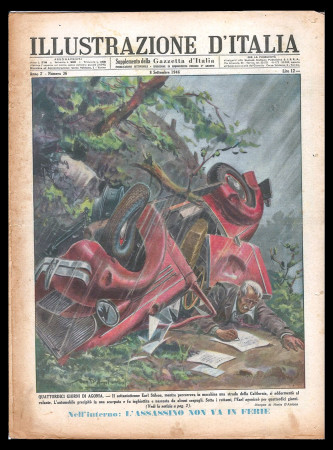 1946 * Illustrazione d'Italia (N°36) "Quattordici Giorni di Agonia" Magazine Original