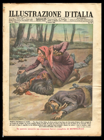 1946 * Illustrazione d'Italia (N°2) "Erano il Fratello e il Cugino..." Magazine Original