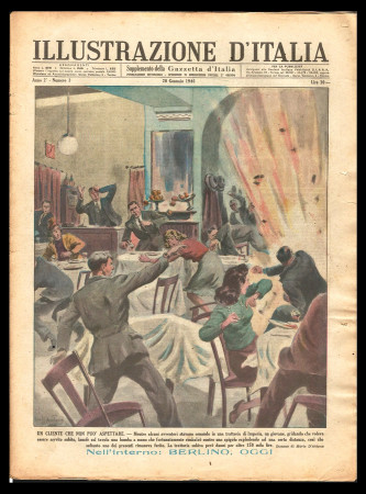 1946 * Illustrazione d'Italia (N°3) "Un Cliente che Non Può Aspettare" Magazine Original