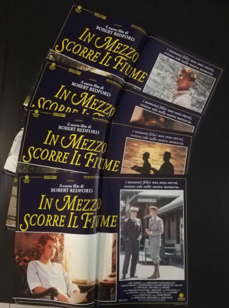 1992 * Set 4 Affiches De Cinéma "In Mezzo Scorre il Fiume - Brad Pitt, Craig Sheffer, Brenda Blethyn" Drame (B)