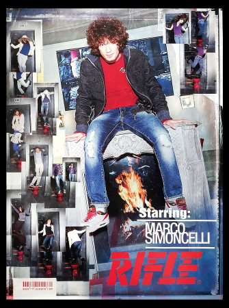 2000ca * Affiche Original "Marco Simoncelli - RIFLE Jeans" Italie (B)