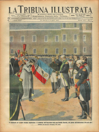 1914 * La Tribuna Illustrata (N°17) – "Centenario Abdicazione Napoleone" Magazine Original