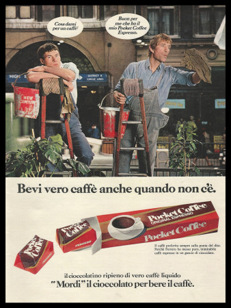 Ans 70 * Publicité Original "Ferrero, Pocket Coffee, Tipo 1" Italie